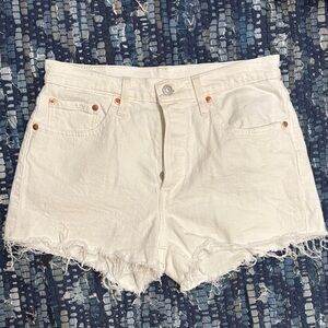 Levi’s Women's White Denim Shorts